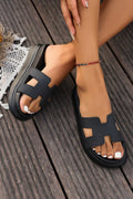 Women's Orthopedic Cut-Out Platform Slides — Cushioned Comfort Slippers