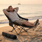 Outdoor Comfort | Heavy-Duty Foldable Beach Chair with Adjustable Height | Portable Design for Relaxation