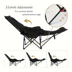 Outdoor Comfort | Heavy-Duty Foldable Beach Chair with Adjustable Height | Portable Design for Relaxation