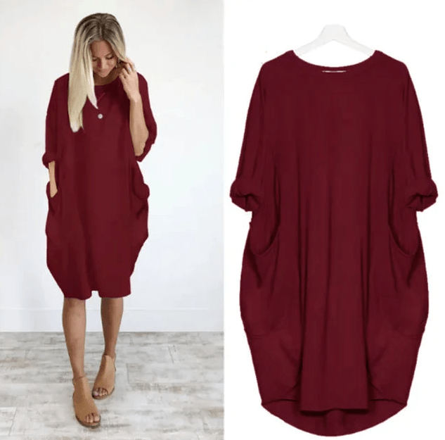Lucia Pocket Midi Dress | Premium Casual Dress