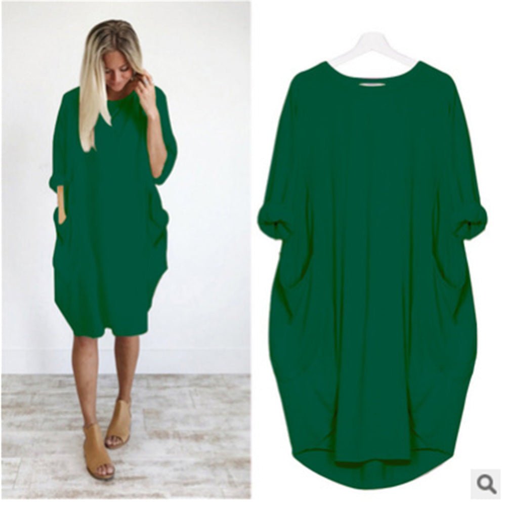 Lucia Pocket Midi Dress | Premium Casual Dress