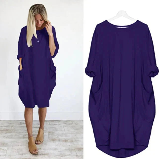 Lucia Pocket Midi Dress | Premium Casual Dress