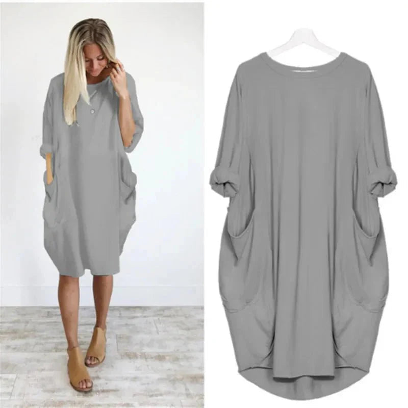 Lucia Pocket Midi Dress | Premium Casual Dress
