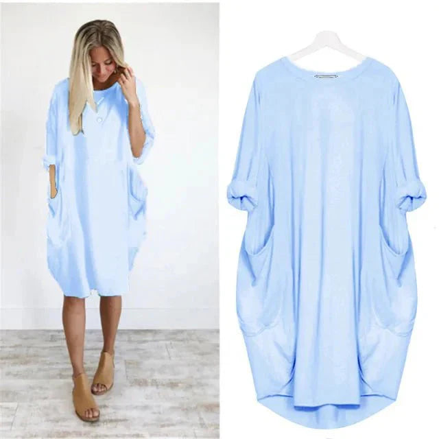 Lucia Pocket Midi Dress | Premium Casual Dress