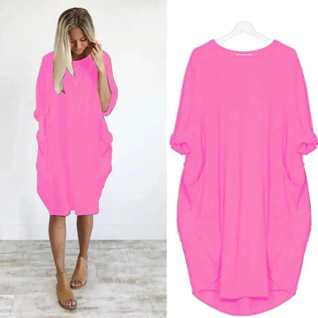 Lucia Pocket Midi Dress | Premium Casual Dress