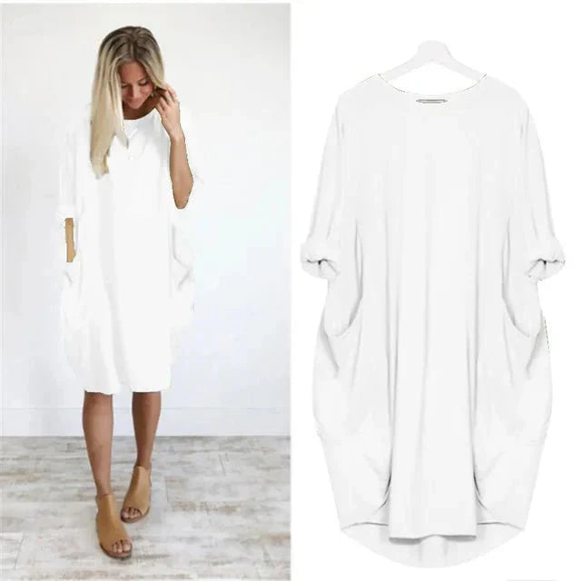 Lucia Pocket Midi Dress | Premium Casual Dress