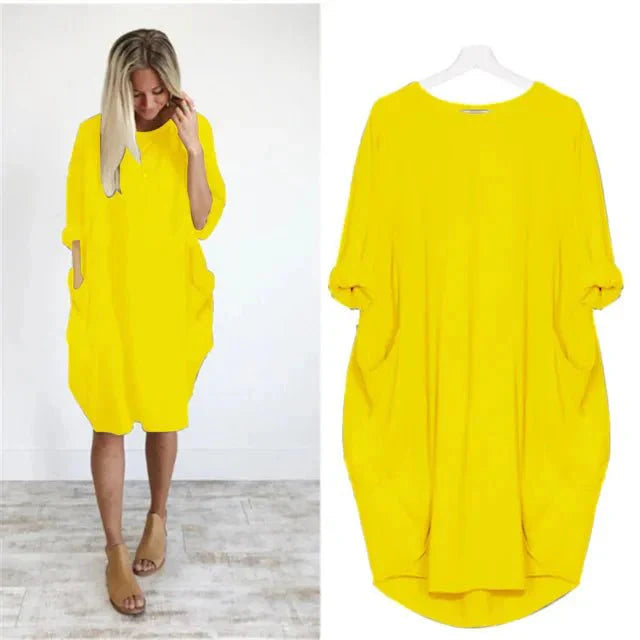 Lucia Pocket Midi Dress | Premium Casual Dress