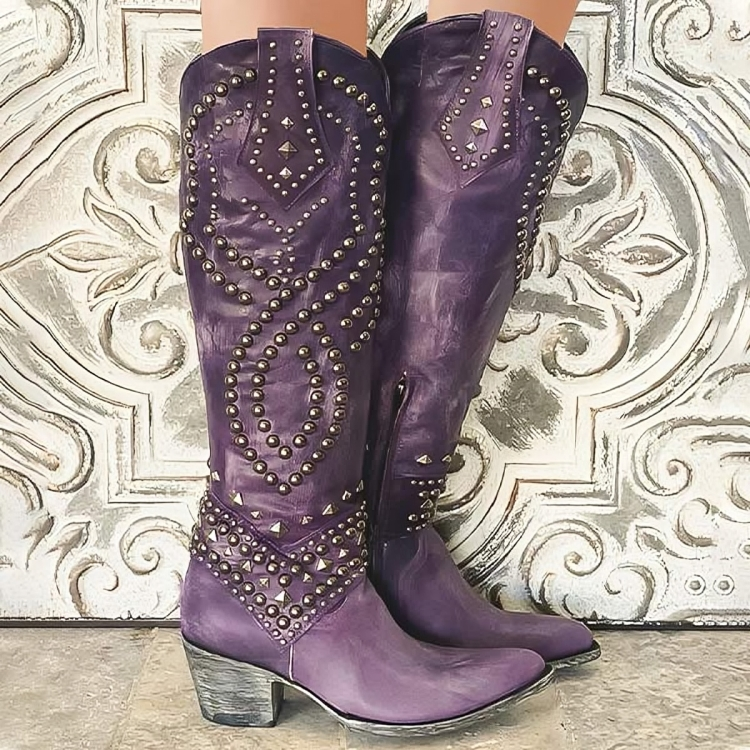 Sienne™ Orthopedic Knee-High Boots — Pointed Toe Block Heel