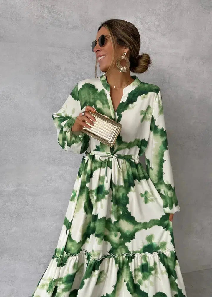 Clarissa V-Neck White Maxi Dress | Premium Flowing Dress