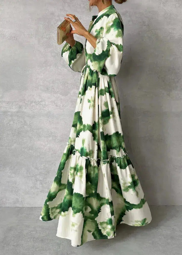 Clarissa V-Neck White Maxi Dress | Premium Flowing Dress