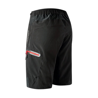Men's Cycling Shorts – Padded Gel Liner Quick-Dry MTB Shorts with Zippered Pockets for Mountain Biking