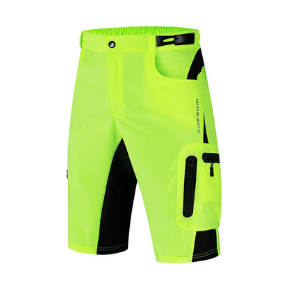 Men's Cycling Shorts – Padded Gel Liner Quick-Dry MTB Shorts with Zippered Pockets for Mountain Biking