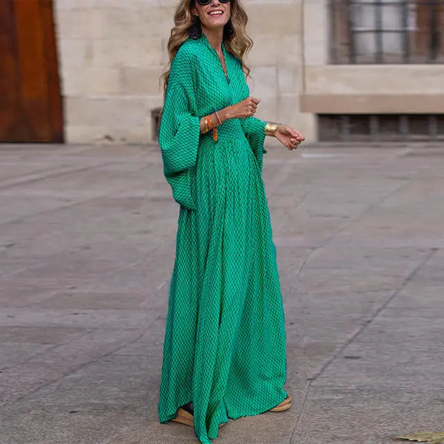 Genevieve Printed Maxi Dress | Premium Flowing Dress