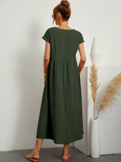 Natalia Smocked Maxi Dress | Premium Casual Summer Dress