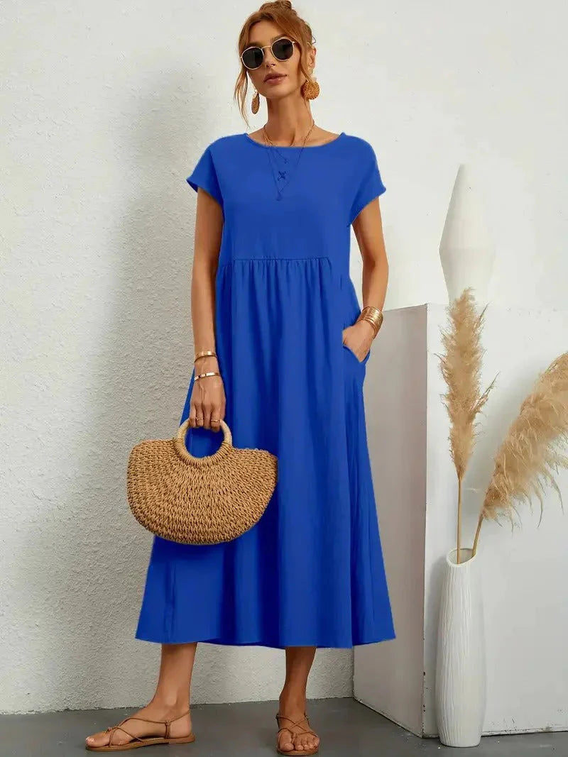 Natalia Smocked Maxi Dress | Premium Casual Summer Dress
