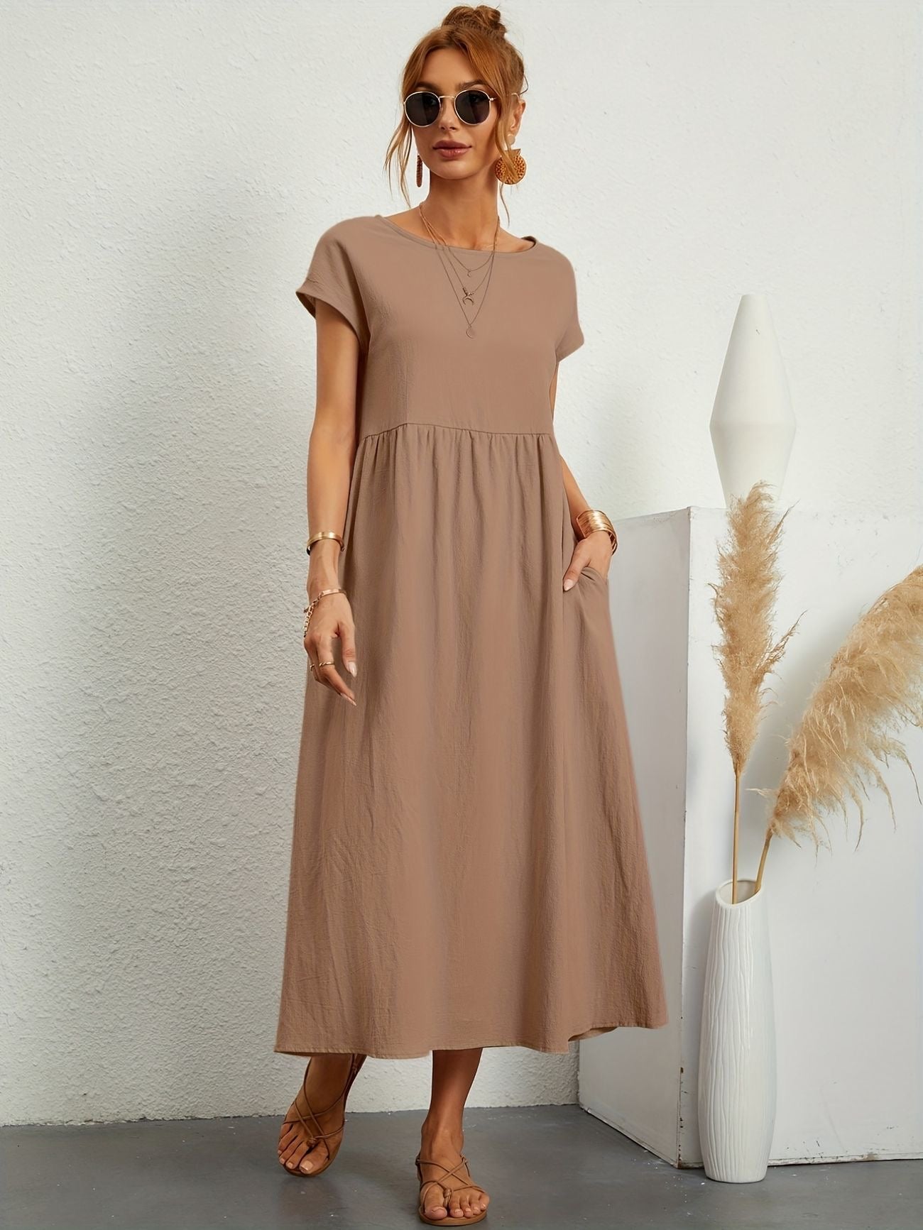 Natalia Smocked Maxi Dress | Premium Casual Summer Dress