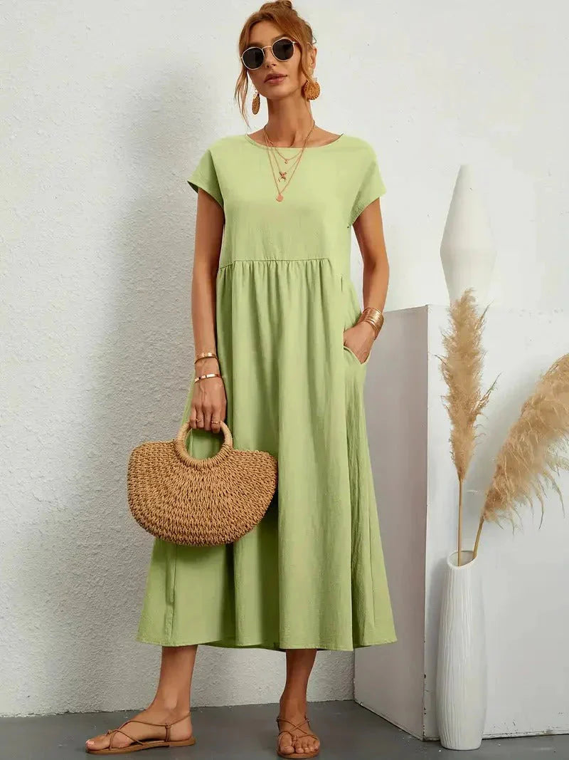 Natalia Smocked Maxi Dress | Premium Casual Summer Dress