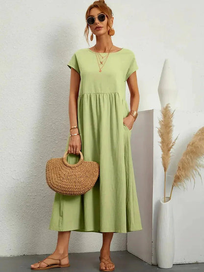 Natalia Smocked Maxi Dress | Premium Casual Summer Dress