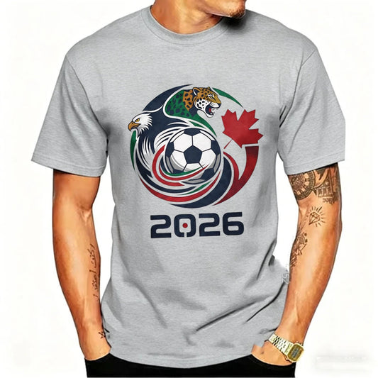 World Cup Men's Eagle & Jaguar Graphic Sports Tee | Premium Soccer T-Shirt
