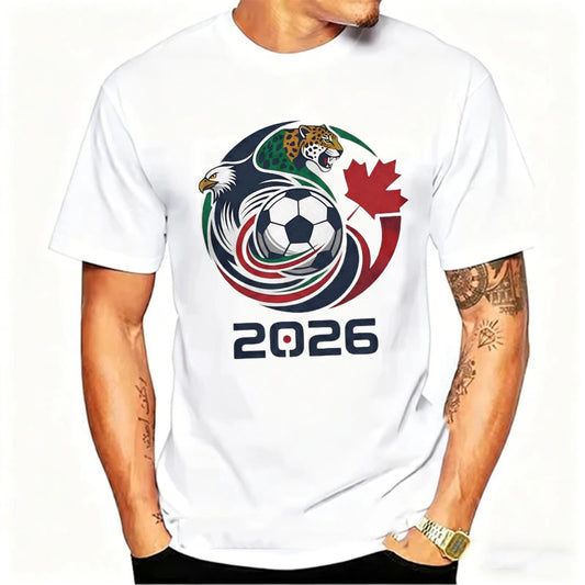 World Cup Men's Eagle & Jaguar Graphic Sports Tee | Premium Soccer T-Shirt