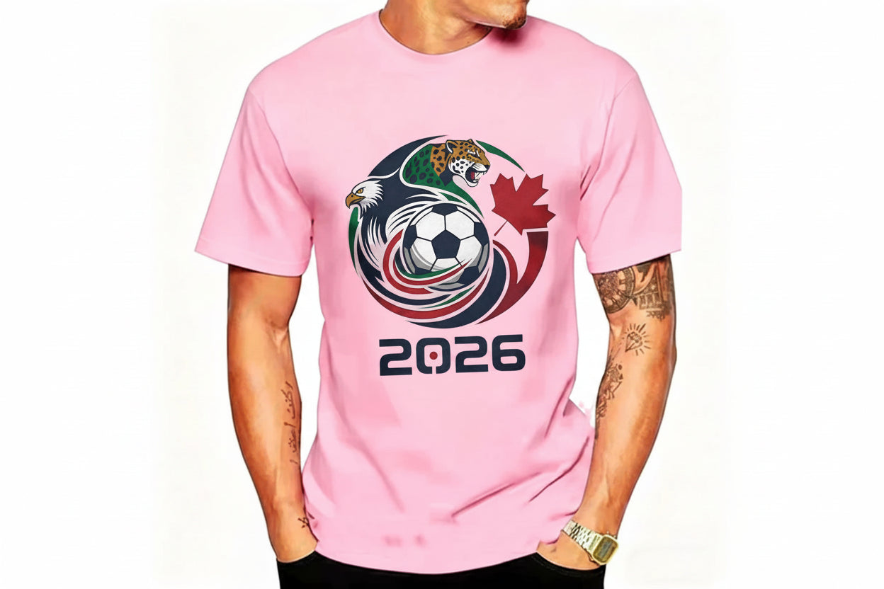World Cup Men's Eagle & Jaguar Graphic Sports Tee | Premium Soccer T-Shirt