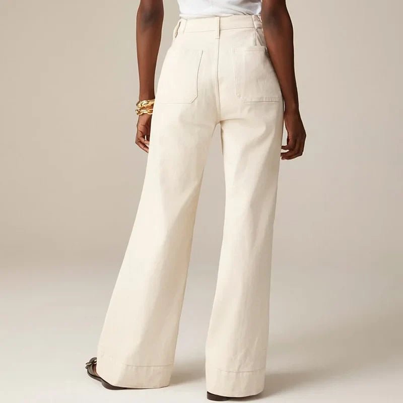 Tailored Denim | Women's High-Waist Wide-Leg Jeans with Structured Fit | Elegant Style for Everyday Wear