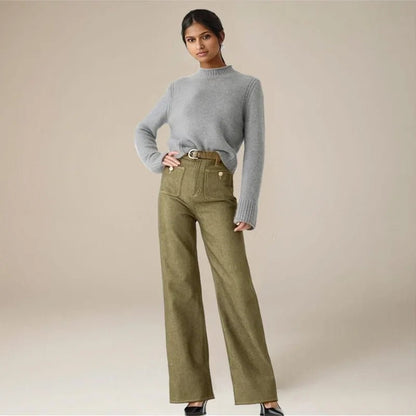 Tailored Denim | Women's High-Waist Wide-Leg Jeans with Structured Fit | Elegant Style for Everyday Wear