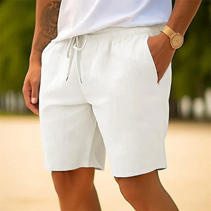 Men's Linen Lounge Shorts – Lightweight Breathable Drawstring Shorts for Beach & Casual Summer Wear