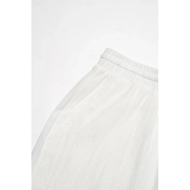 Men's Linen Lounge Shorts – Lightweight Breathable Drawstring Shorts for Beach & Casual Summer Wear