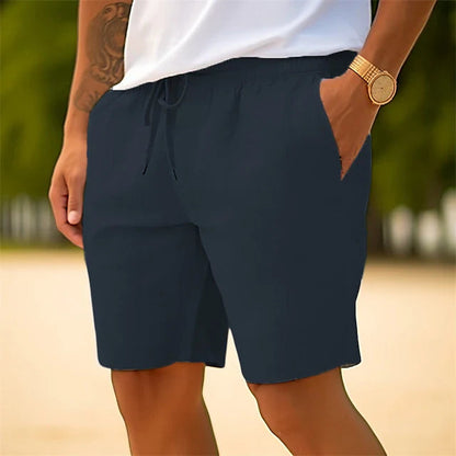 Men's Linen Lounge Shorts – Lightweight Breathable Drawstring Shorts for Beach & Casual Summer Wear
