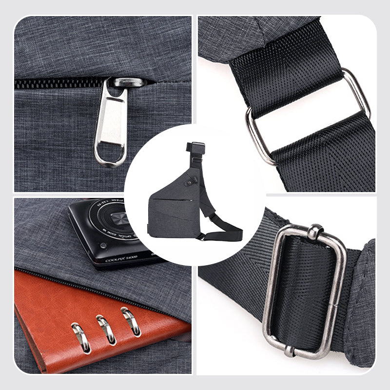 Urban Chic | Black Crossbody Bag with Ergonomic Design & Smart Pockets | Stylish Accessory for Everyday Use