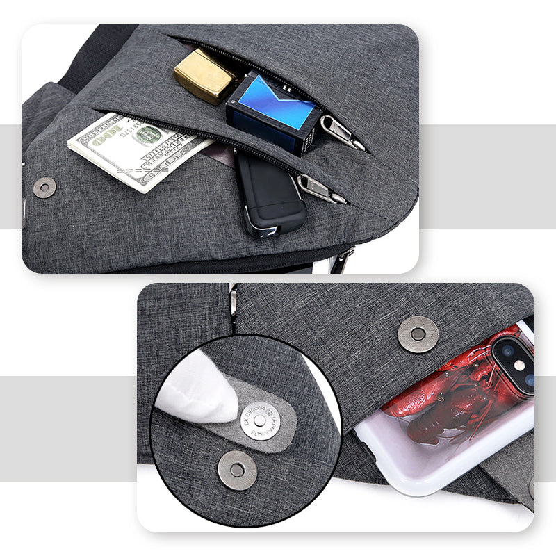 Urban Chic | Black Crossbody Bag with Ergonomic Design & Smart Pockets | Stylish Accessory for Everyday Use