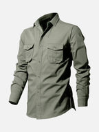 Men's Utility Shirt — Dual Chest Pocket Button-Up Casual Shirt