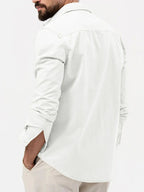 Men's Utility Shirt — Dual Chest Pocket Button-Up Casual Shirt