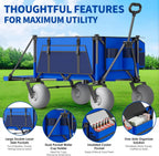 Heavy-Duty Beach Wagon — Foldable All-Terrain Cart for Sand & Outdoor Use
