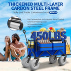 Heavy-Duty Beach Wagon — Foldable All-Terrain Cart for Sand & Outdoor Use