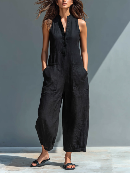 Versatile | Women's Jumpsuit with Loose-Fitting Sleeveless Design | Chic Comfort for Spring and Summer