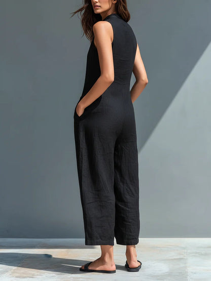 Versatile | Women's Jumpsuit with Loose-Fitting Sleeveless Design | Chic Comfort for Spring and Summer