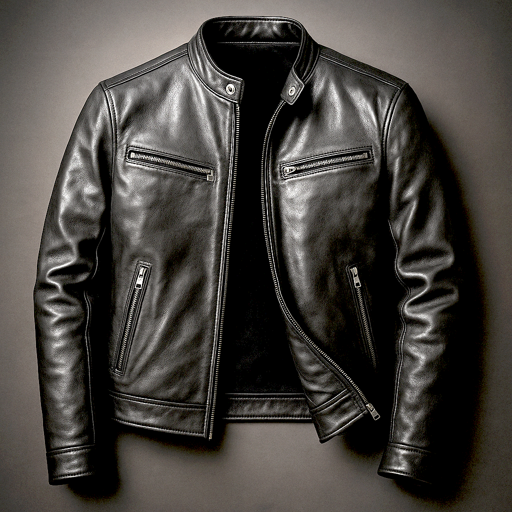 Men's Vintage Leather Jacket — Genuine Leather, Classic Fit