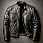 Men's Vintage Leather Jacket — Genuine Leather, Classic Fit