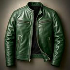 Men's Vintage Leather Jacket — Genuine Leather, Classic Fit