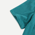 Waffle Knit Shirt | Textured Long Sleeve Button-Down for Versatile Style