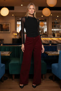 Women's Berry Corduroy High Rise Straight Pants