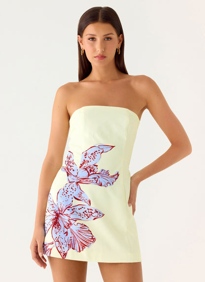 Women's Elegant Nylon Blend Strapless Mini Dress | Chic Flattering Cocktail Dress 2