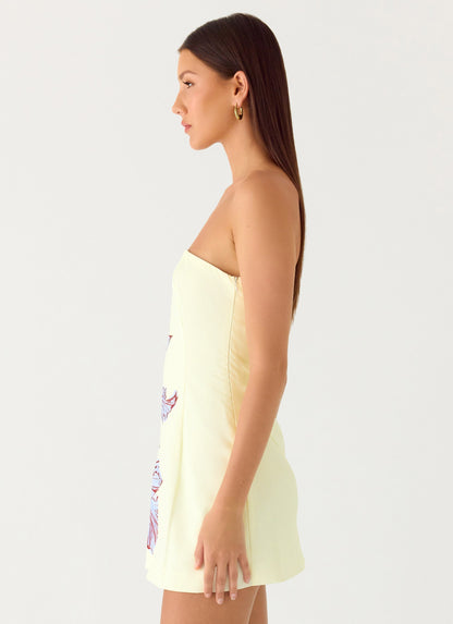 Women's Elegant Nylon Blend Strapless Mini Dress | Chic Flattering Cocktail Dress 3