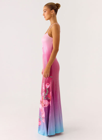 Women's Elegant Sequin Maxi Dress | Adjustable Straps Formal Evening Gown 1