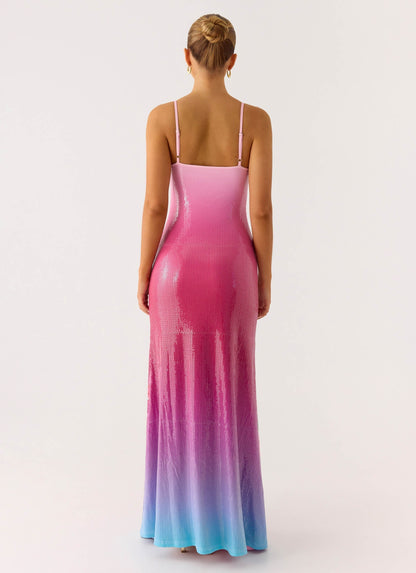 Women's Elegant Sequin Maxi Dress | Adjustable Straps Formal Evening Gown 2