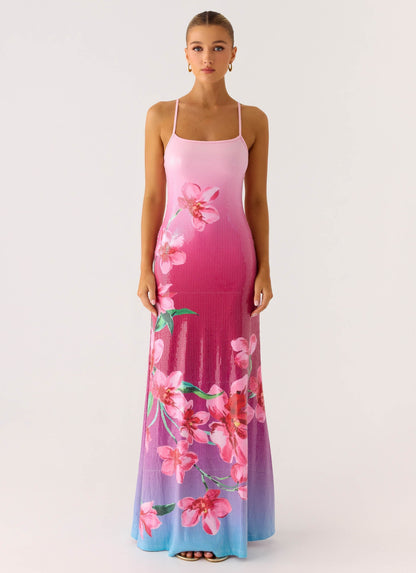 Women's Elegant Sequin Maxi Dress | Adjustable Straps Formal Evening Gown 3
