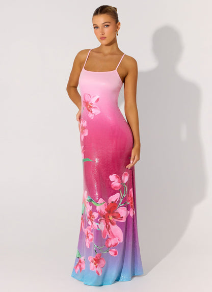 Women's Elegant Sequin Maxi Dress | Adjustable Straps Formal Evening Gown 6