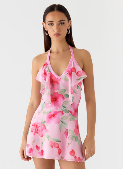 Women's Elegant Sequin Mini Dress | Chic Halter Cocktail Evening Wear 0